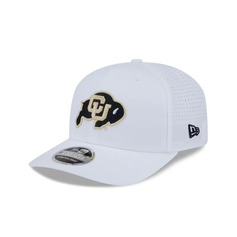 Colorado Buffaloes Optic White Performance 9SEVENTY Stretch-Snap Hat sold by New Era