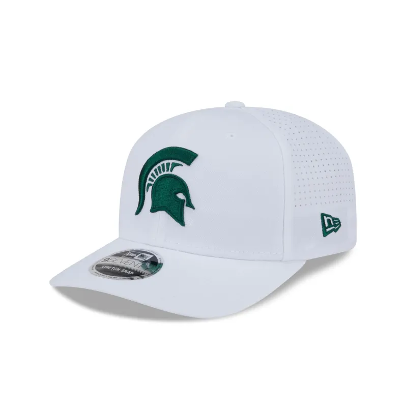 Michigan State Spartans Optic White Performance 9SEVENTY Stretch-Snap Hat sold by New Era