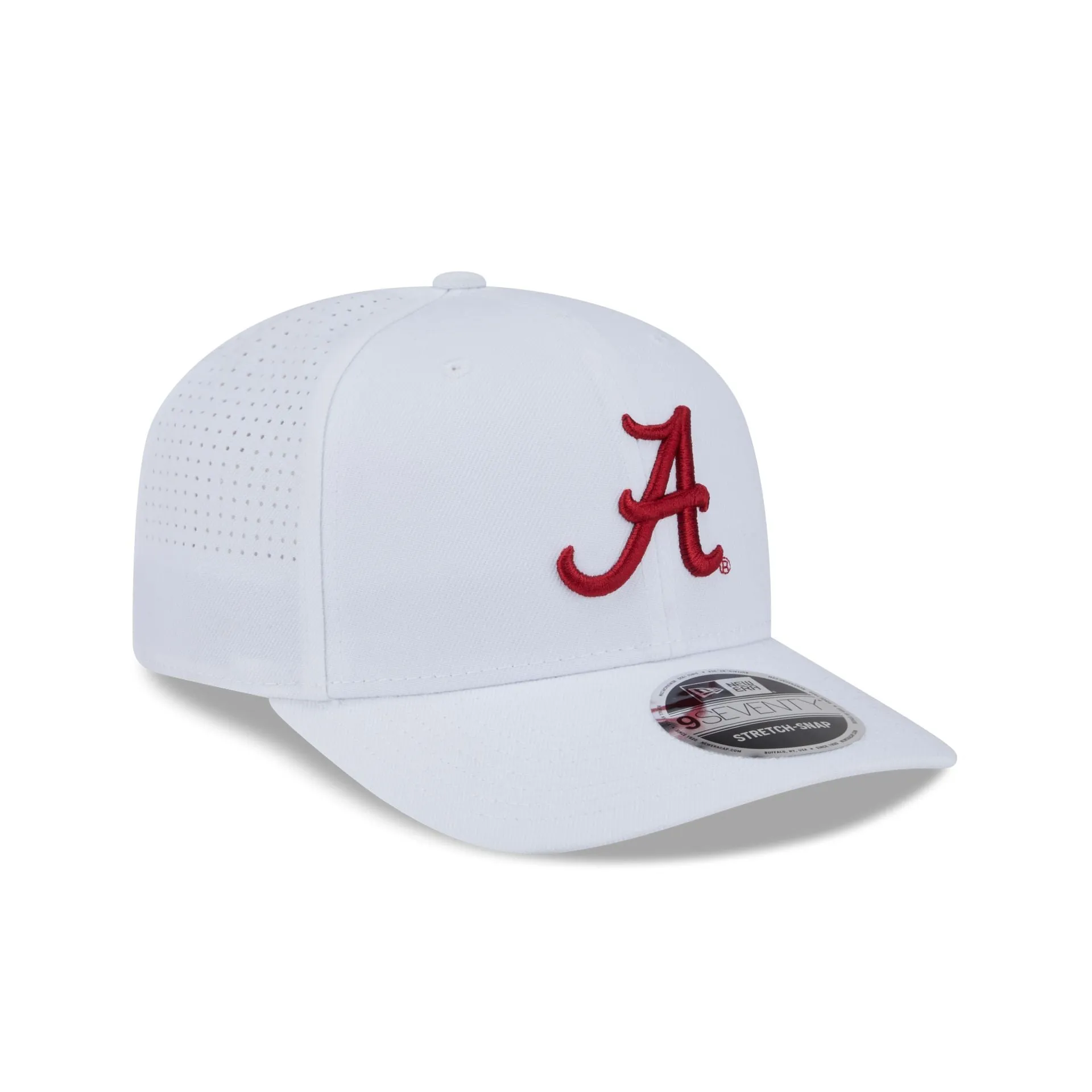 Alabama Crimson Tide Optic White Performance 9SEVENTY Stretch-Snap Hat sold by New Era product image thumbnail 3