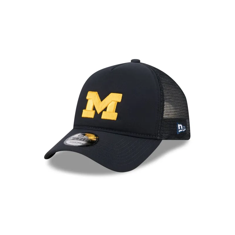 Michigan Wolverines Go-To 9FORTY A-Frame Trucker Hat sold by New Era