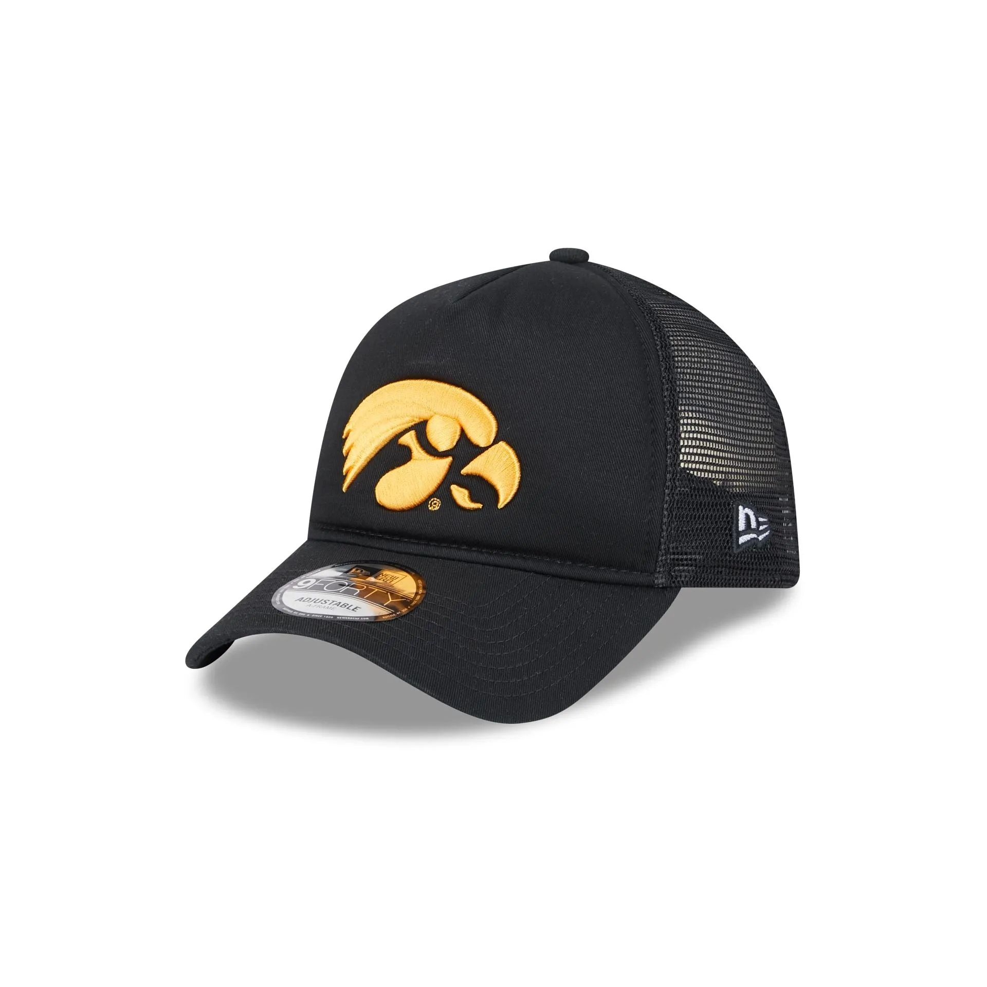 Iowa Hawkeyes Go-To 9FORTY A-Frame Trucker Hat sold by New Era
