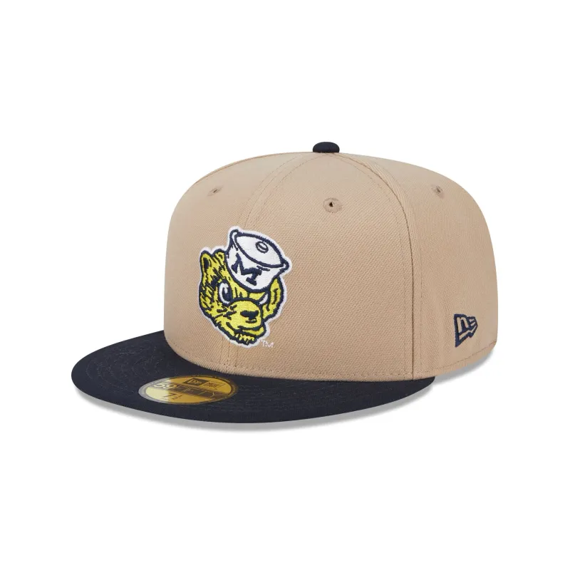 Michigan Wolverines Camel College Vault 59FIFTY Fitted Hat sold by New Era