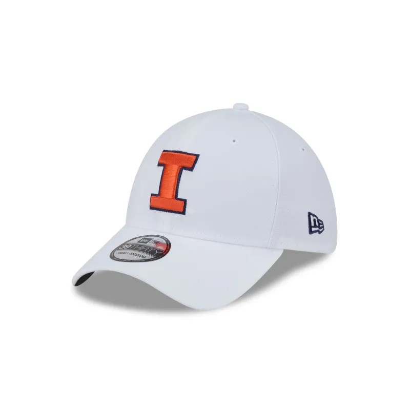 Illinois Fighting Illini Optic White 39THIRTY Stretch Fit Hat sold by New Era