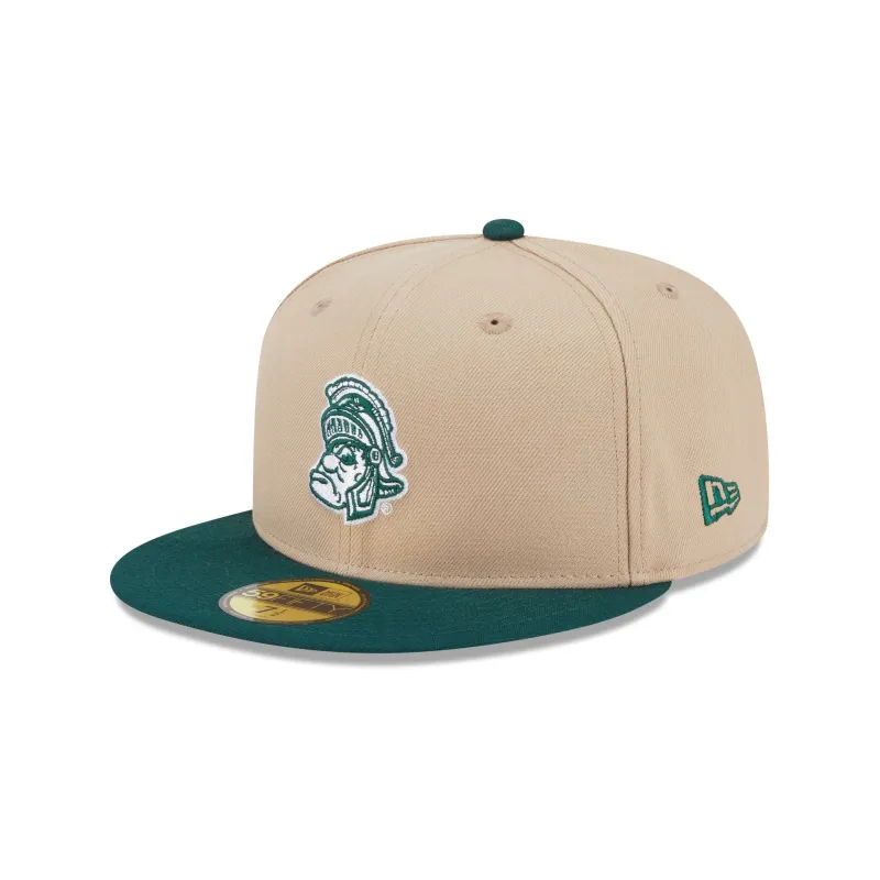 Michigan State Spartans Camel College Vault 59FIFTY Fitted Hat sold by New Era