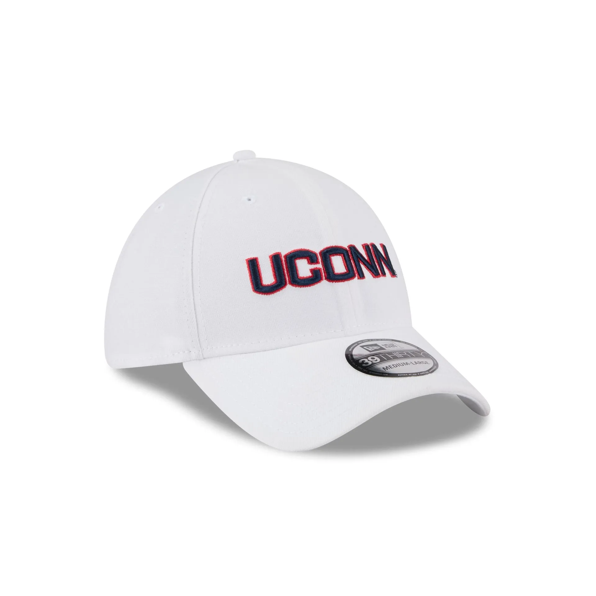 Connecticut Huskies Optic White 39THIRTY Stretch Fit Hat sold by New Era product image thumbnail 3