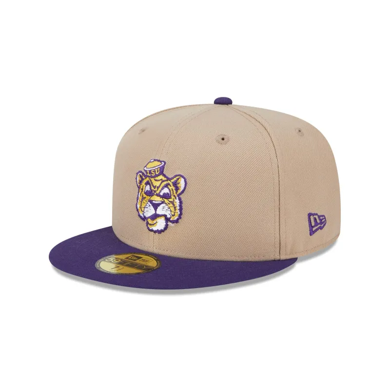 LSU Tigers Camel College Vault 59FIFTY Fitted Hat sold by New Era
