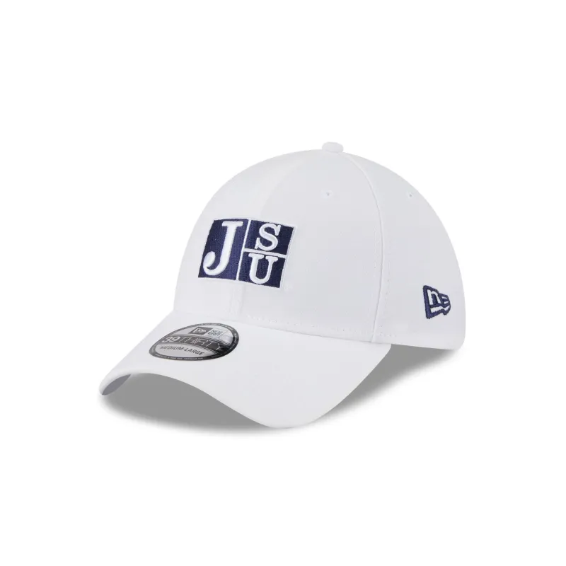 Jackson State Tigers Optic White 39THIRTY Stretch Fit Hat sold by New Era