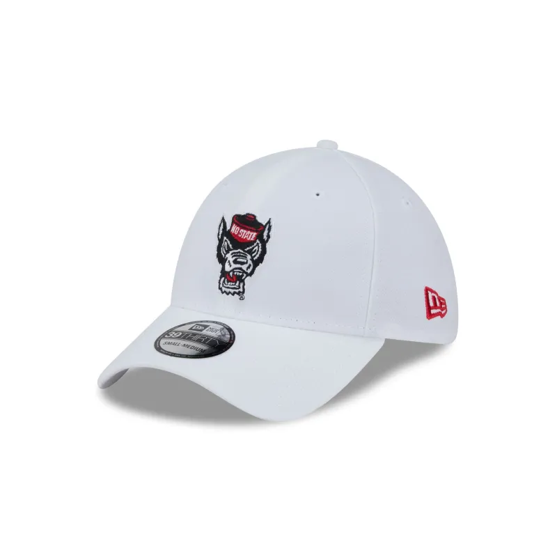 NC State Wolfpack Optic White 39THIRTY Stretch Fit Hat sold by New Era