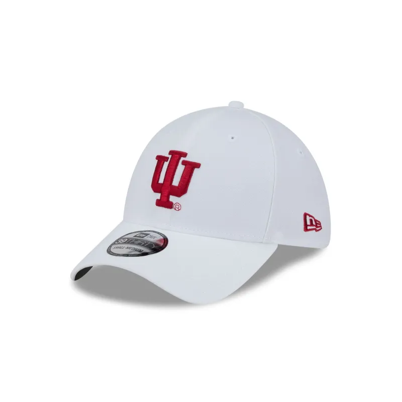 Indiana Hoosiers Optic White 39THIRTY Stretch Fit Hat sold by New Era