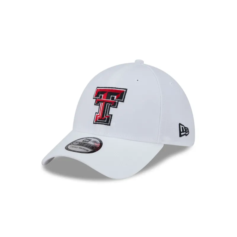 Texas Tech Red Raiders Optic White 39THIRTY Stretch Fit Hat sold by New Era