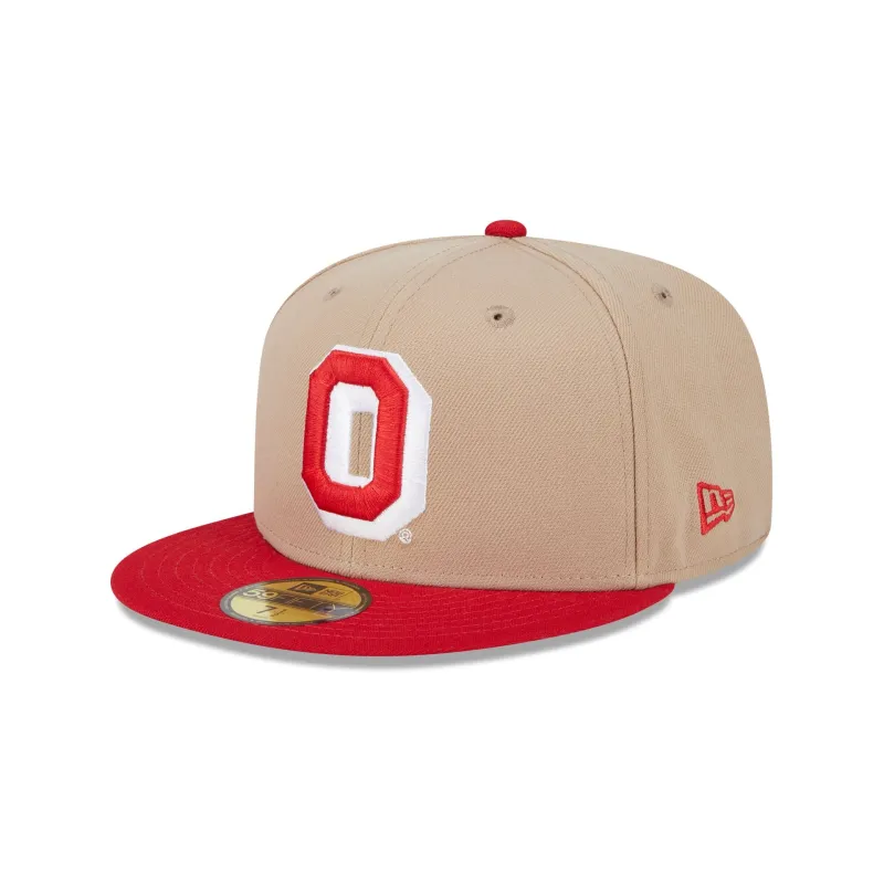 Ohio State Buckeyes Camel College Vault 59FIFTY Fitted Hat sold by New Era