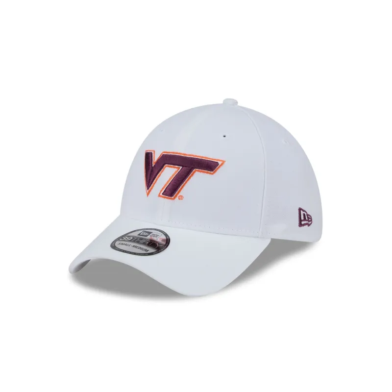 Virginia Tech Hokies Optic White 39THIRTY Stretch Fit Hat sold by New Era