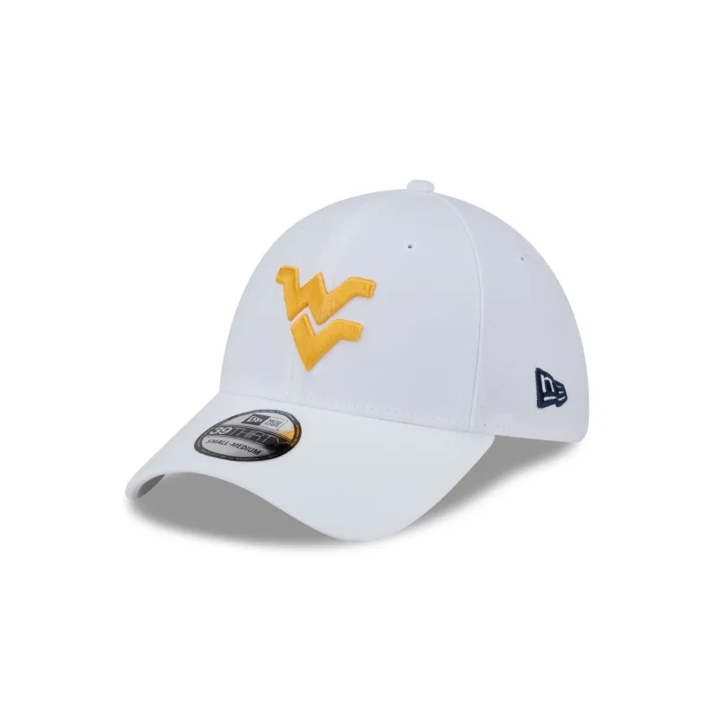 West Virginia Mountaineers Optic White 39THIRTY Stretch Fit Hat sold by New Era