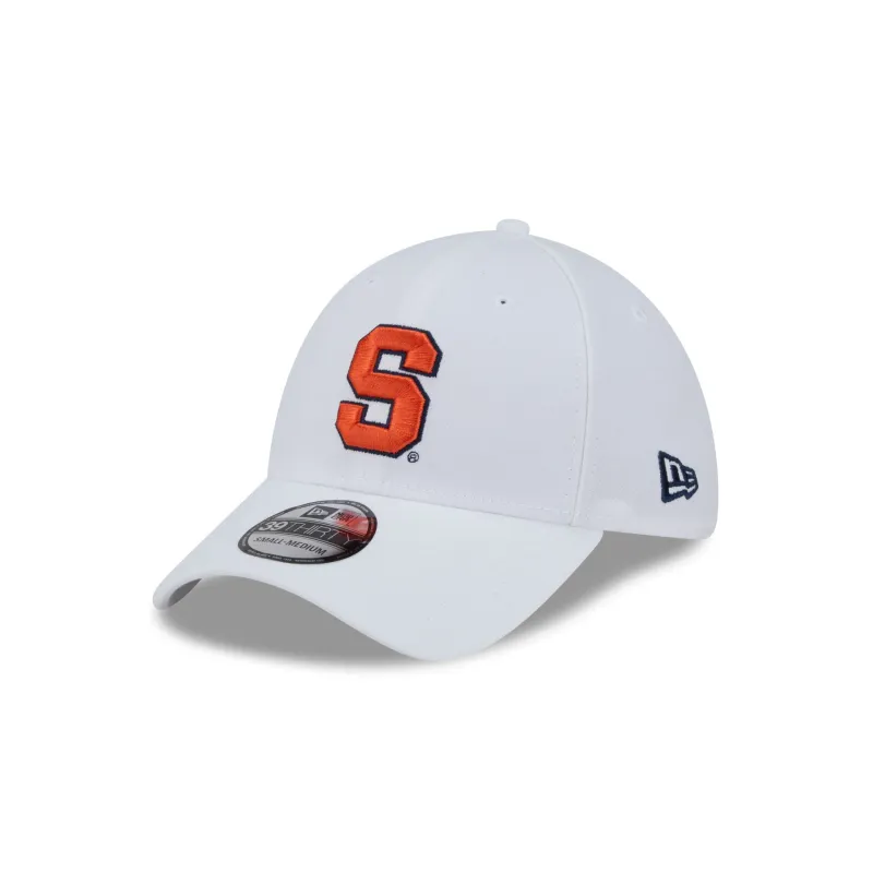 Syracuse Orange Optic White 39THIRTY Stretch Fit Hat made by New Era