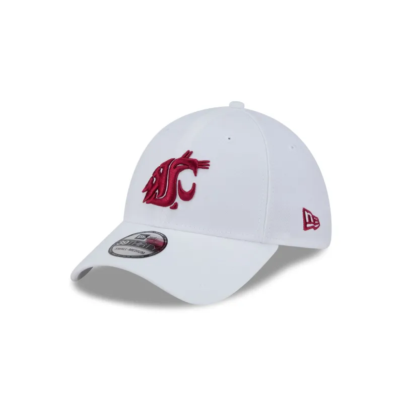 Washington State Cougars Optic White 39THIRTY Stretch Fit Hat sold by New Era