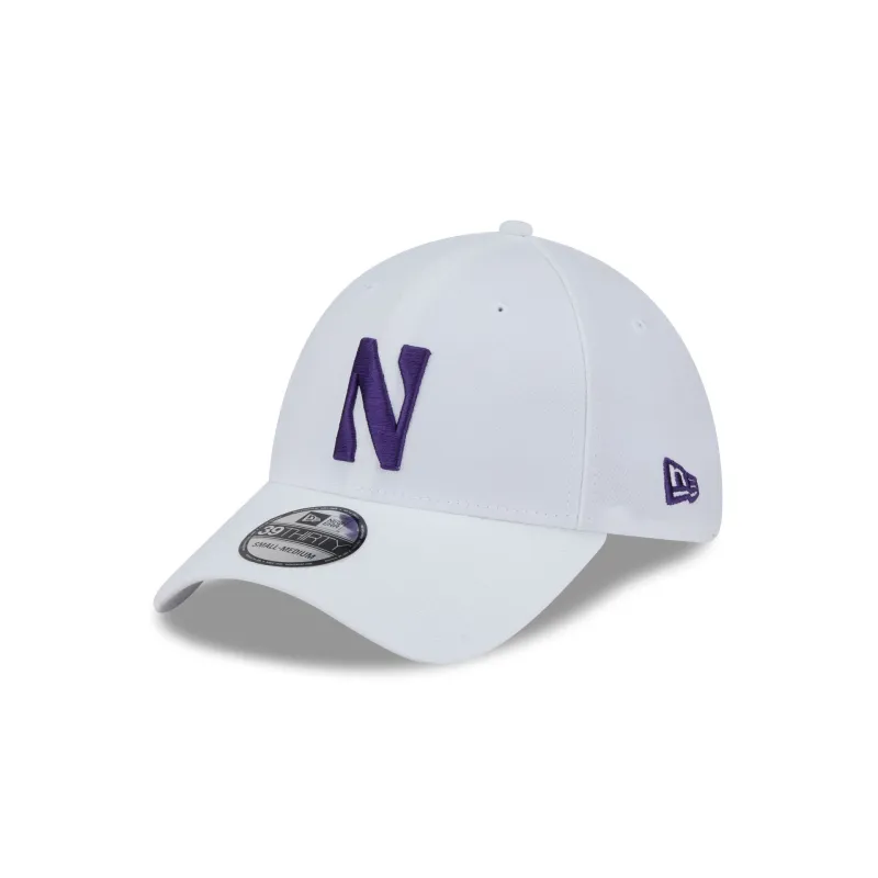 Northwestern Wildcats Optic White 39THIRTY Stretch Fit Hat sold by New Era