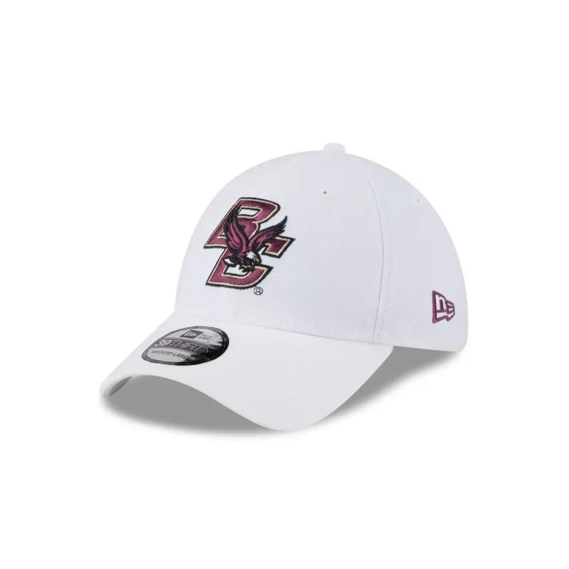 Boston College Eagles Optic White 39THIRTY Stretch Fit Hat made by New Era