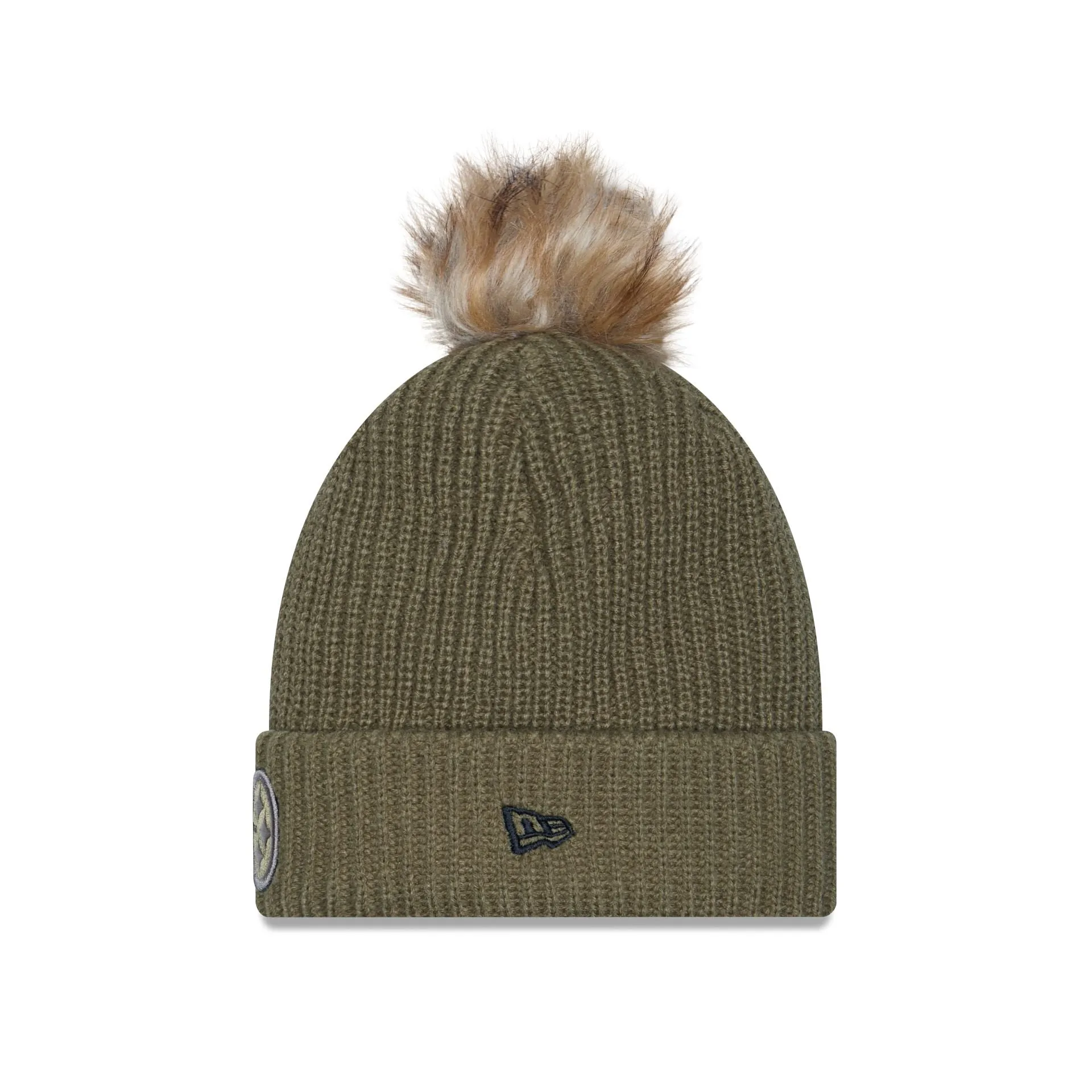 Pittsburgh Steelers 2025 Salute to Service Women's Pom Knit Hat sold by New Era product image thumbnail 2