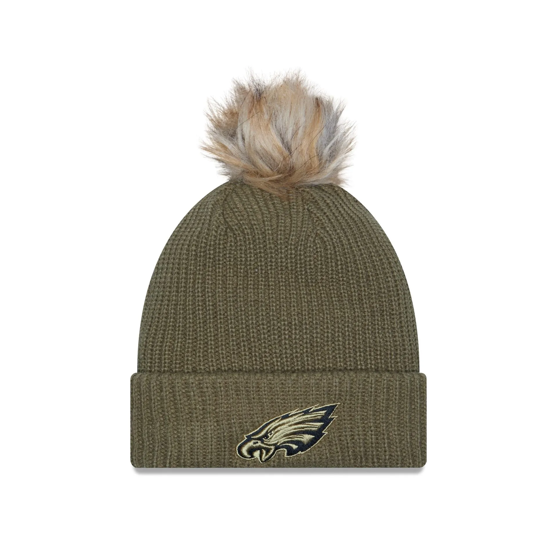 Philadelphia Eagles 2025 Salute to Service Women's Pom Knit Hat sold by New Era