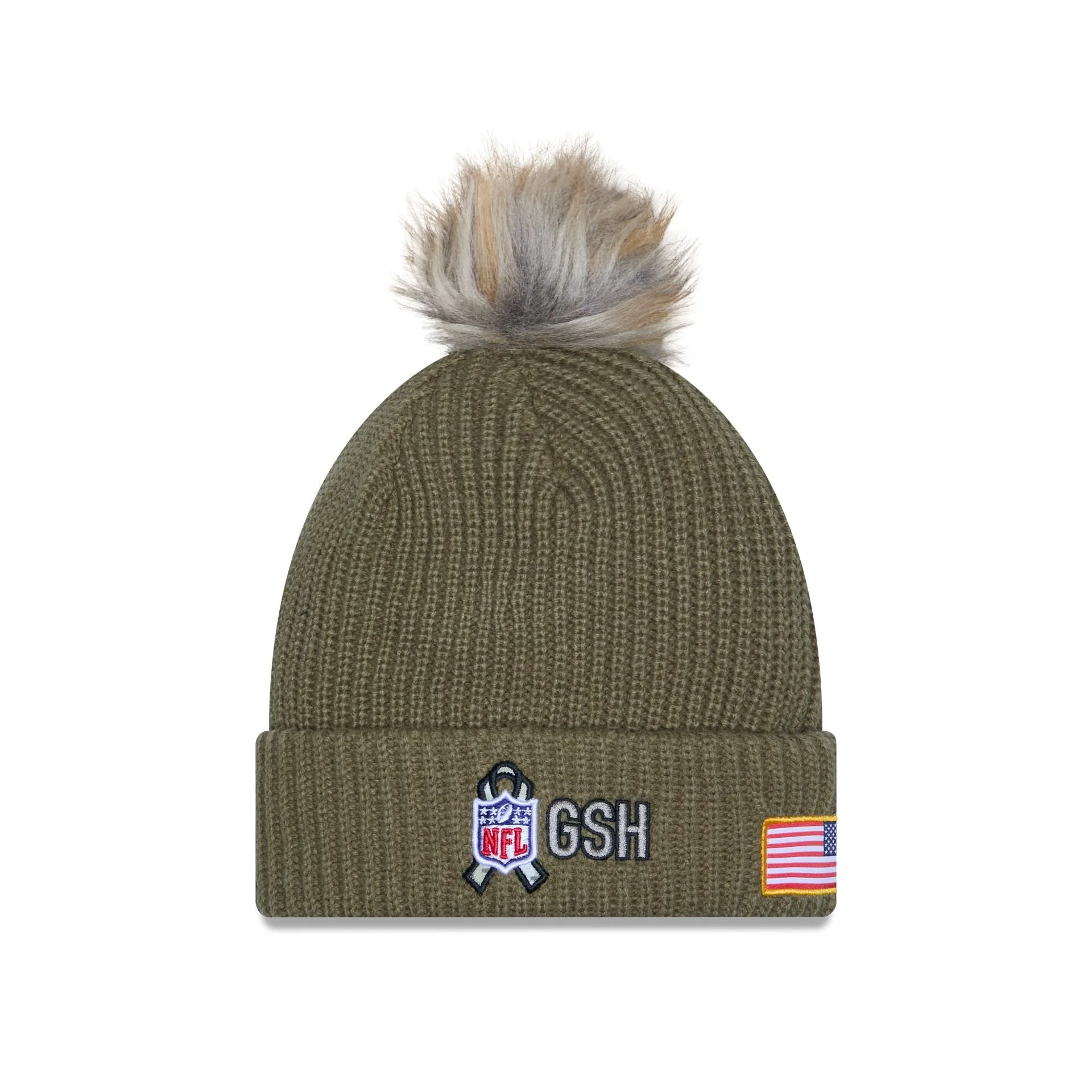 Chicago Bears 2025 Salute to Service Women's Pom Knit Hat sold by New Era product image thumbnail 3