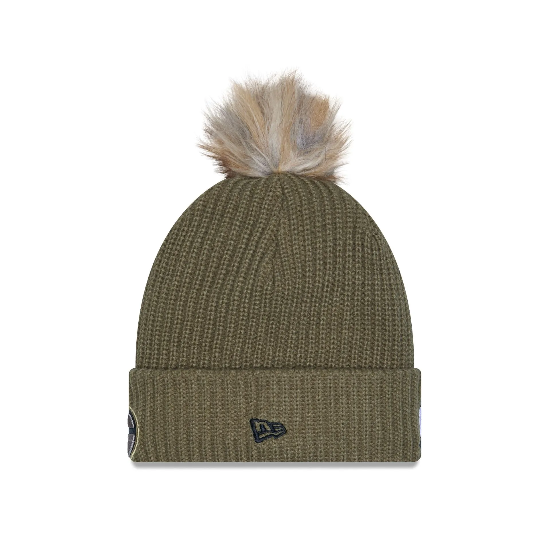 Green Bay Packers 2025 Salute to Service Women's Pom Knit Hat sold by New Era product image thumbnail 2