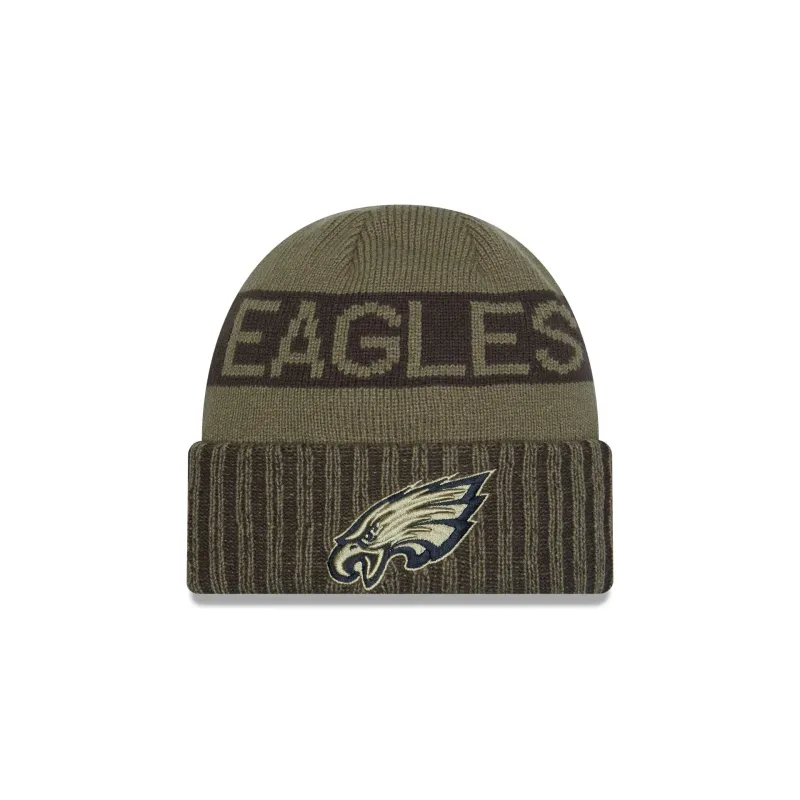 Philadelphia Eagles 2025 Salute to Service Cuff Knit Hat sold by New Era
