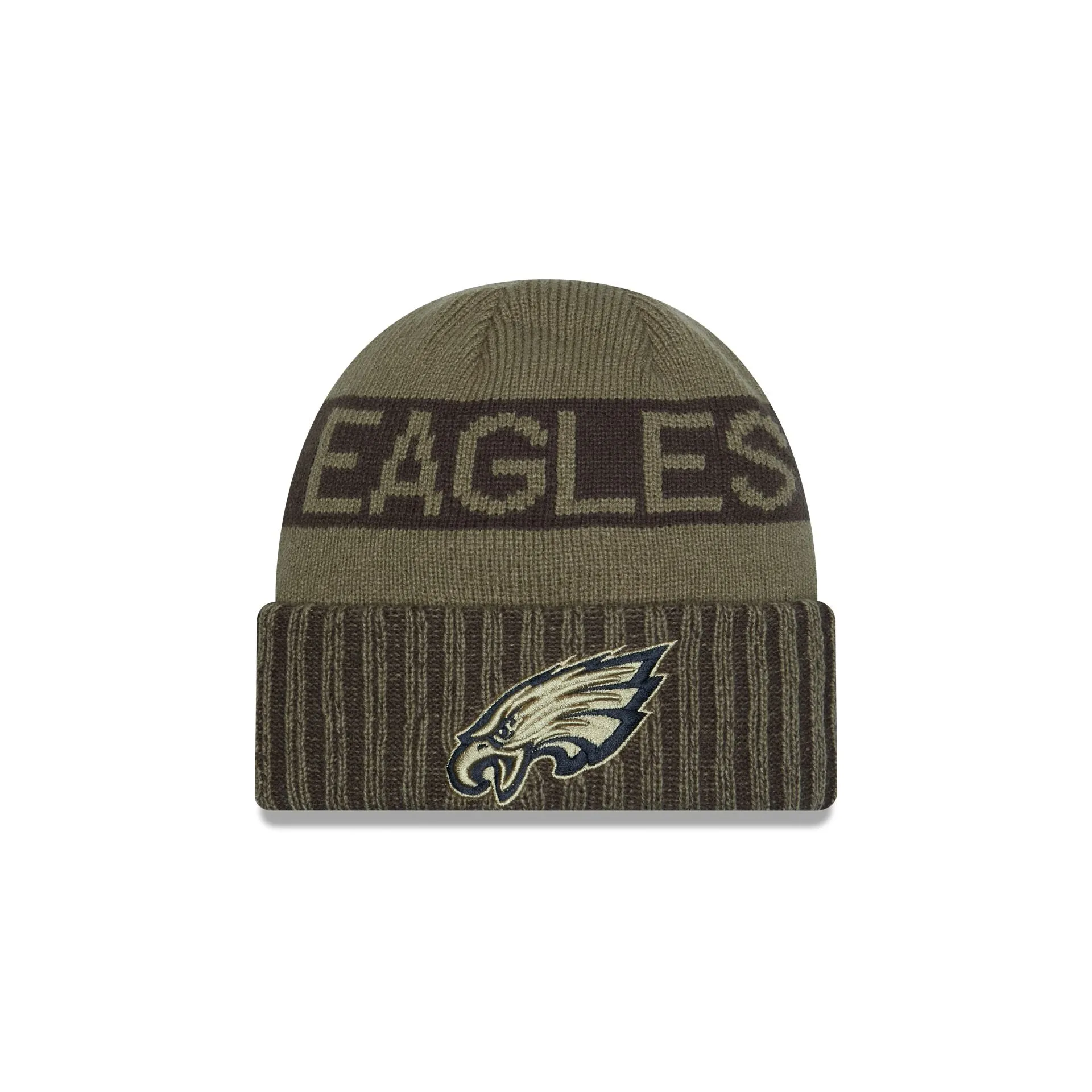Philadelphia Eagles 2025 Salute to Service Cuff Knit Hat sold by New Era