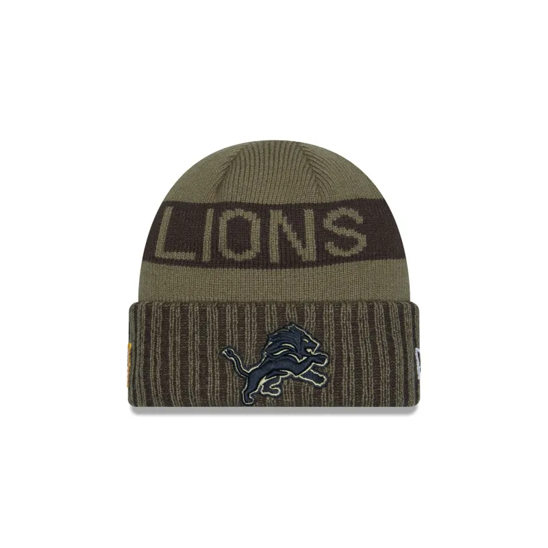 Detroit Lions 2025 Salute to Service Cuff Knit Hat sold by New Era