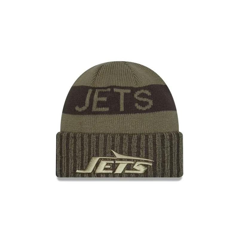 New York Jets 2025 Salute to Service Cuff Knit Hat sold by New Era