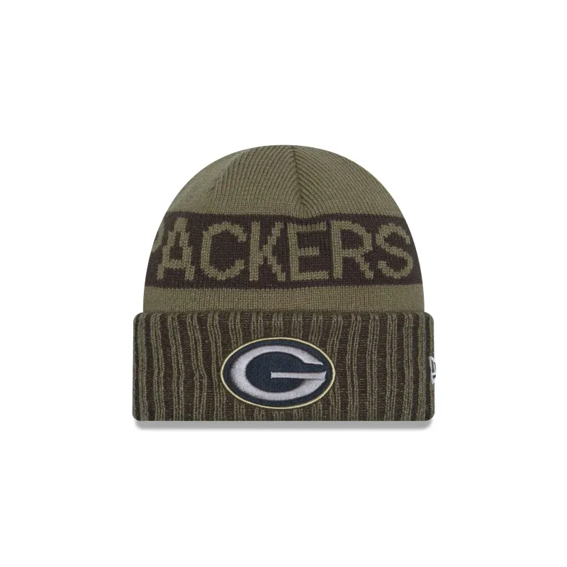 Green Bay Packers 2025 Salute to Service Cuff Knit Hat sold by New Era
