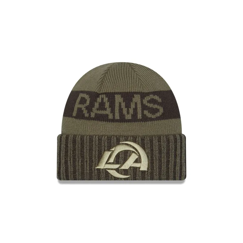Los Angeles Rams 2025 Salute to Service Cuff Knit Hat sold by New Era