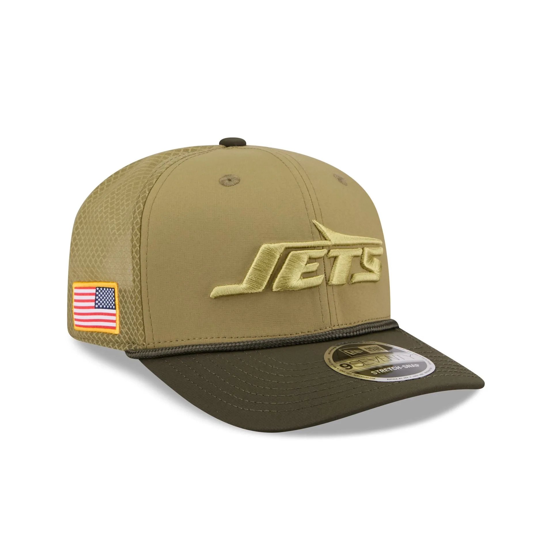 New York Jets 2025 Salute to Service 9SEVENTY Trucker Hat sold by New Era