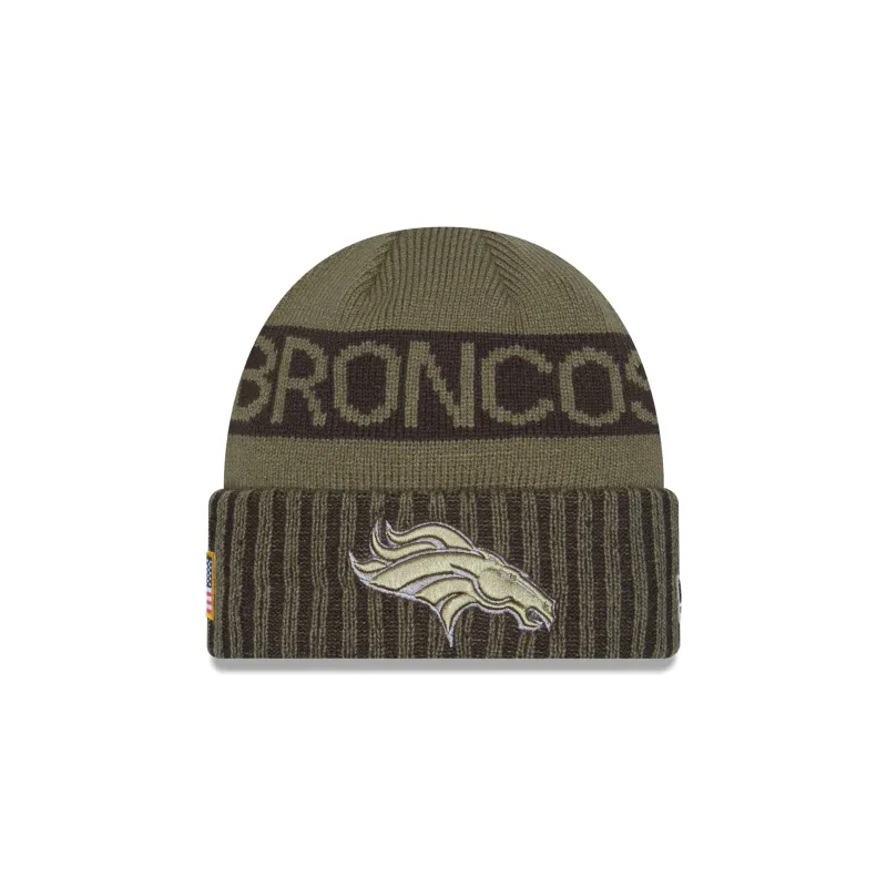 Denver Broncos 2025 Salute to Service Cuff Knit Hat sold by New Era