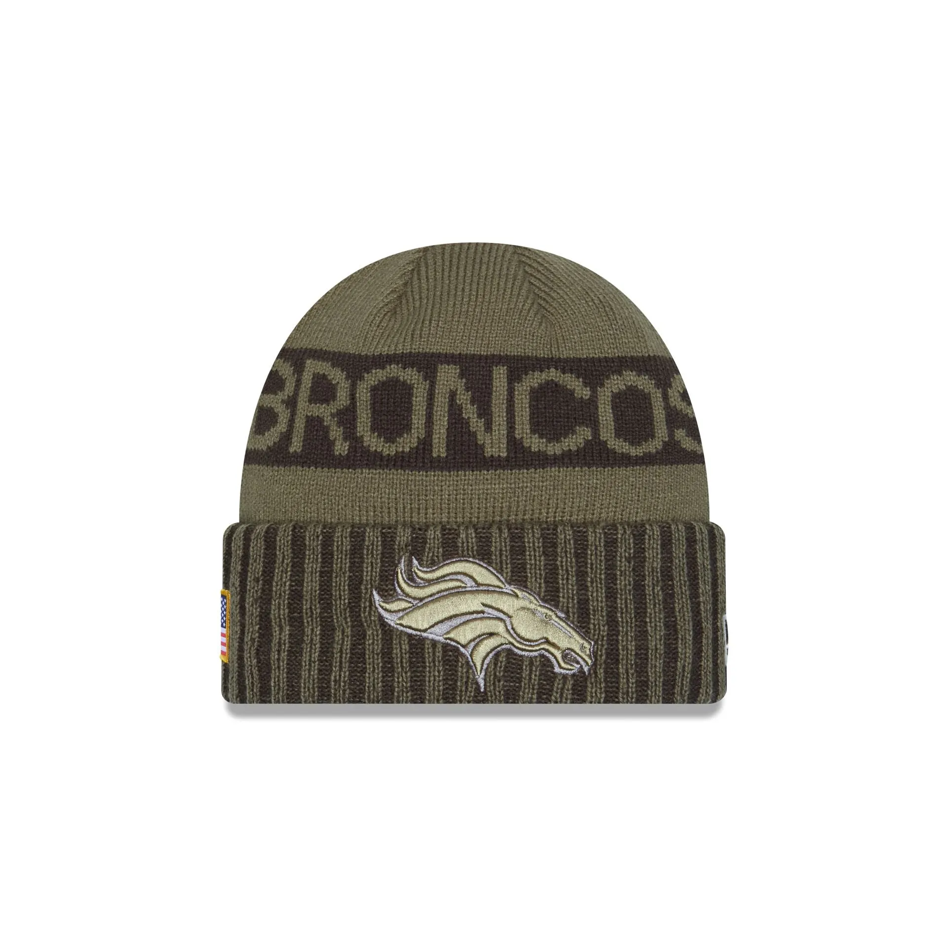 Denver Broncos 2025 Salute to Service Cuff Knit Hat sold by New Era