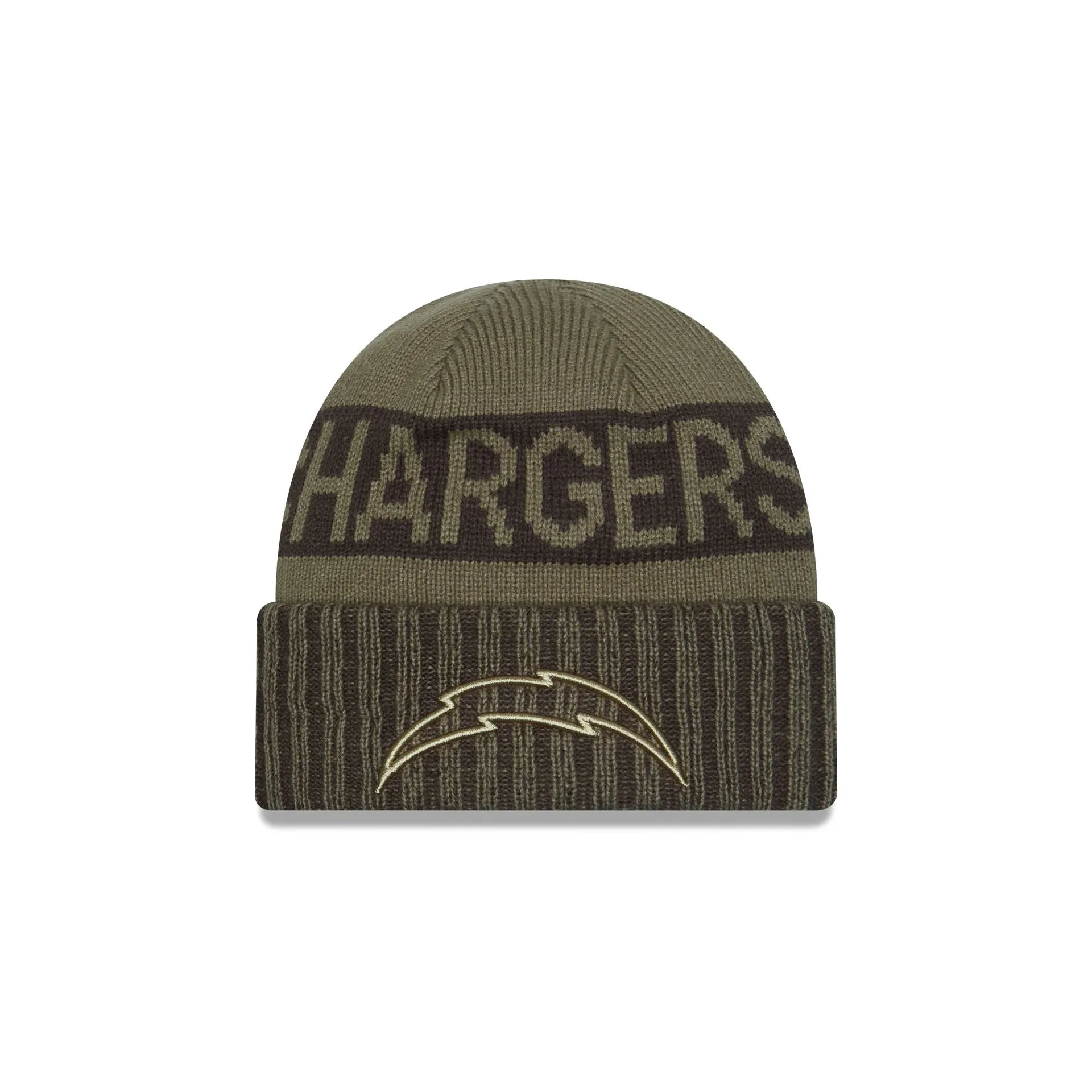 Los Angeles Chargers 2025 Salute to Service Cuff Knit Hat sold by New Era