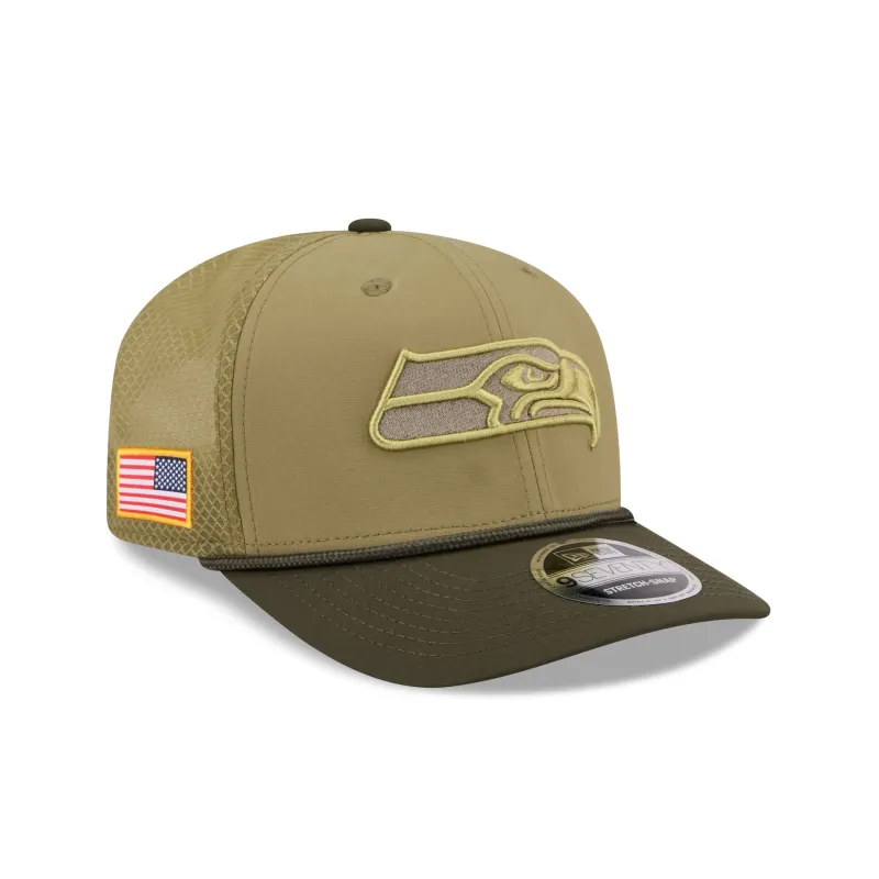 Seattle Seahawks 2025 Salute to Service 9SEVENTY Trucker Hat sold by New Era