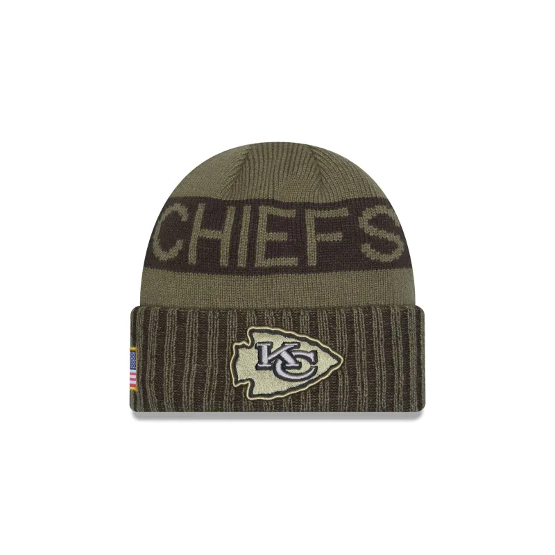 Kansas City Chiefs 2025 Salute to Service Cuff Knit Hat sold by New Era