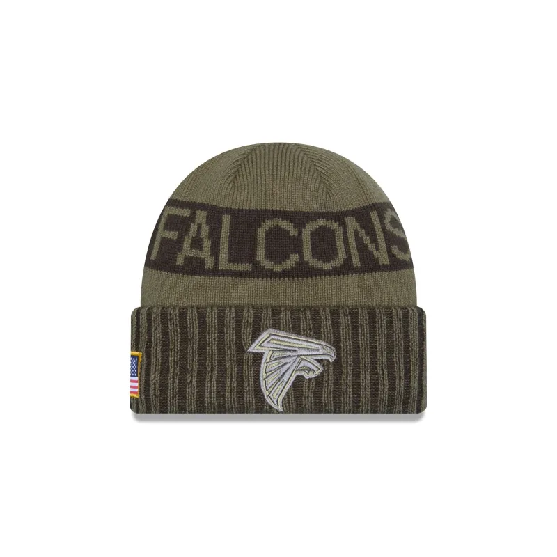 Atlanta Falcons 2025 Salute to Service Cuff Knit Hat sold by New Era