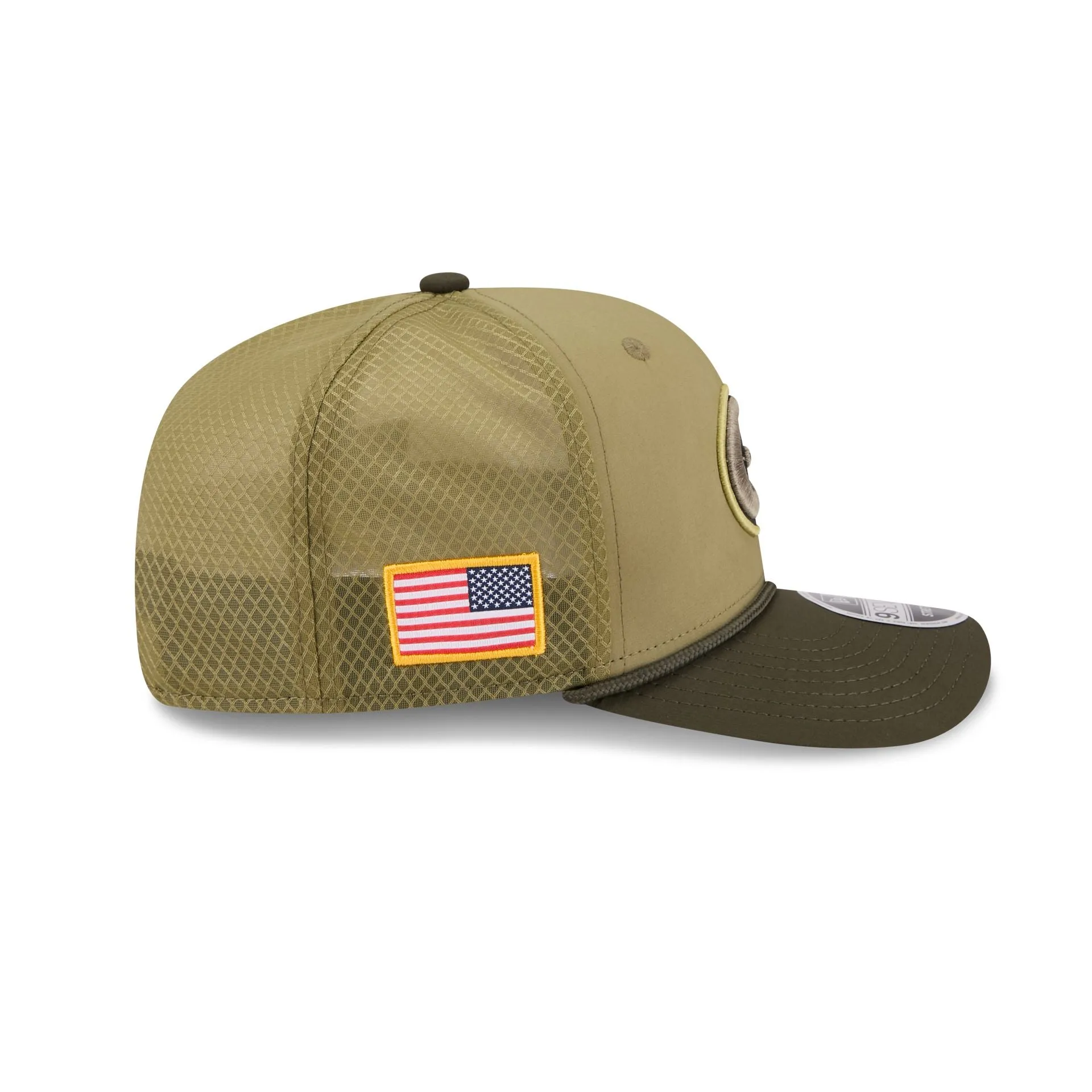 Green Bay Packers 2025 Salute to Service 9SEVENTY Trucker Hat sold by New Era product image thumbnail 4
