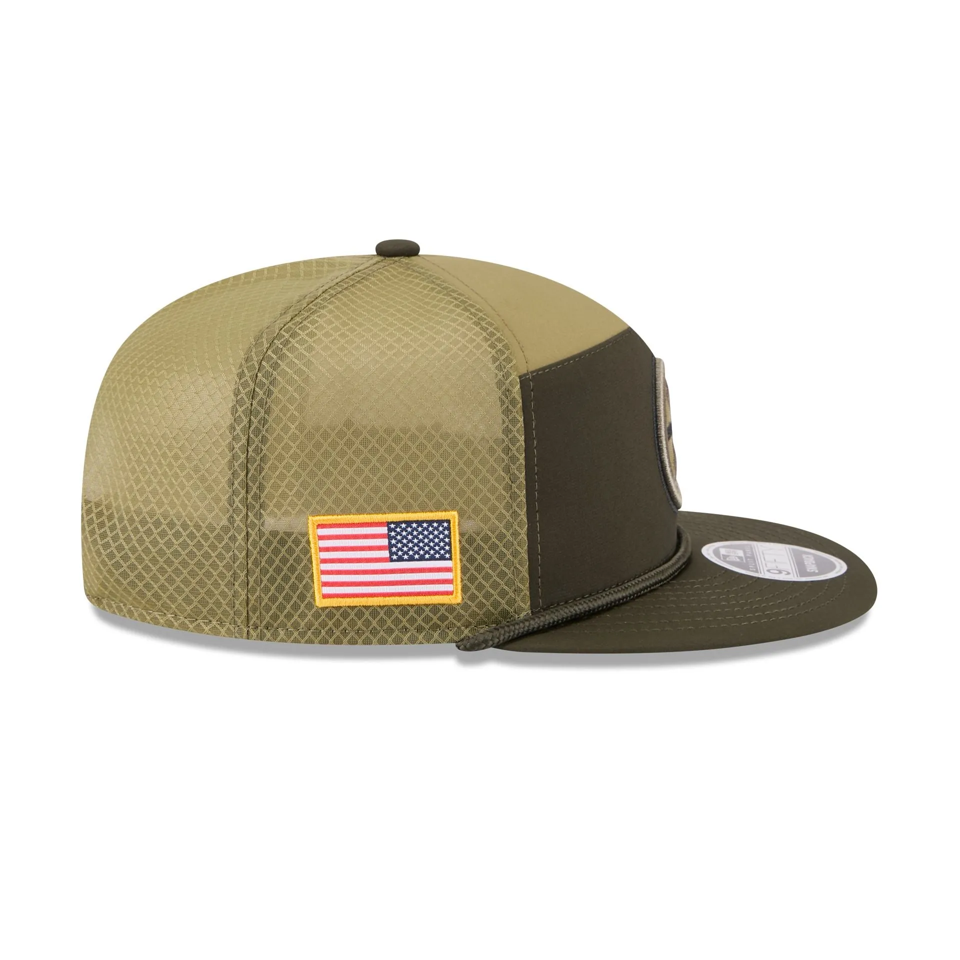 Pittsburgh Steelers 2025 Salute to Service Split Panel 9FIFTY Trucker Hat sold by New Era product image thumbnail 4