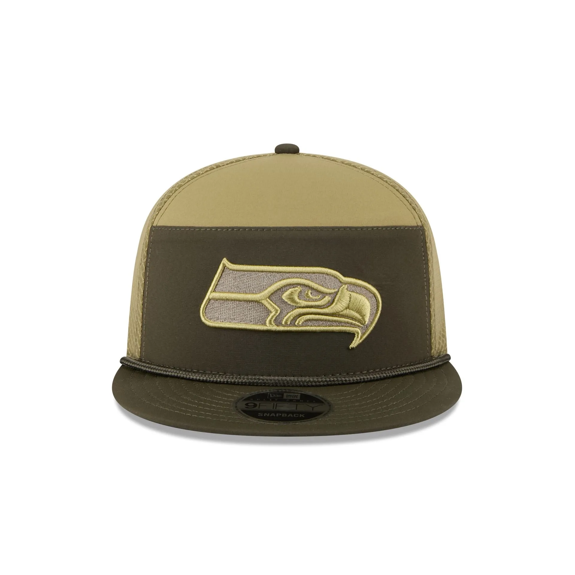 Seattle Seahawks 2025 Salute to Service Split Panel 9FIFTY Trucker Hat sold by New Era product image thumbnail 2