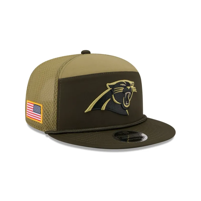 Carolina Panthers 2025 Salute to Service Split Panel 9FIFTY Trucker Hat sold by New Era
