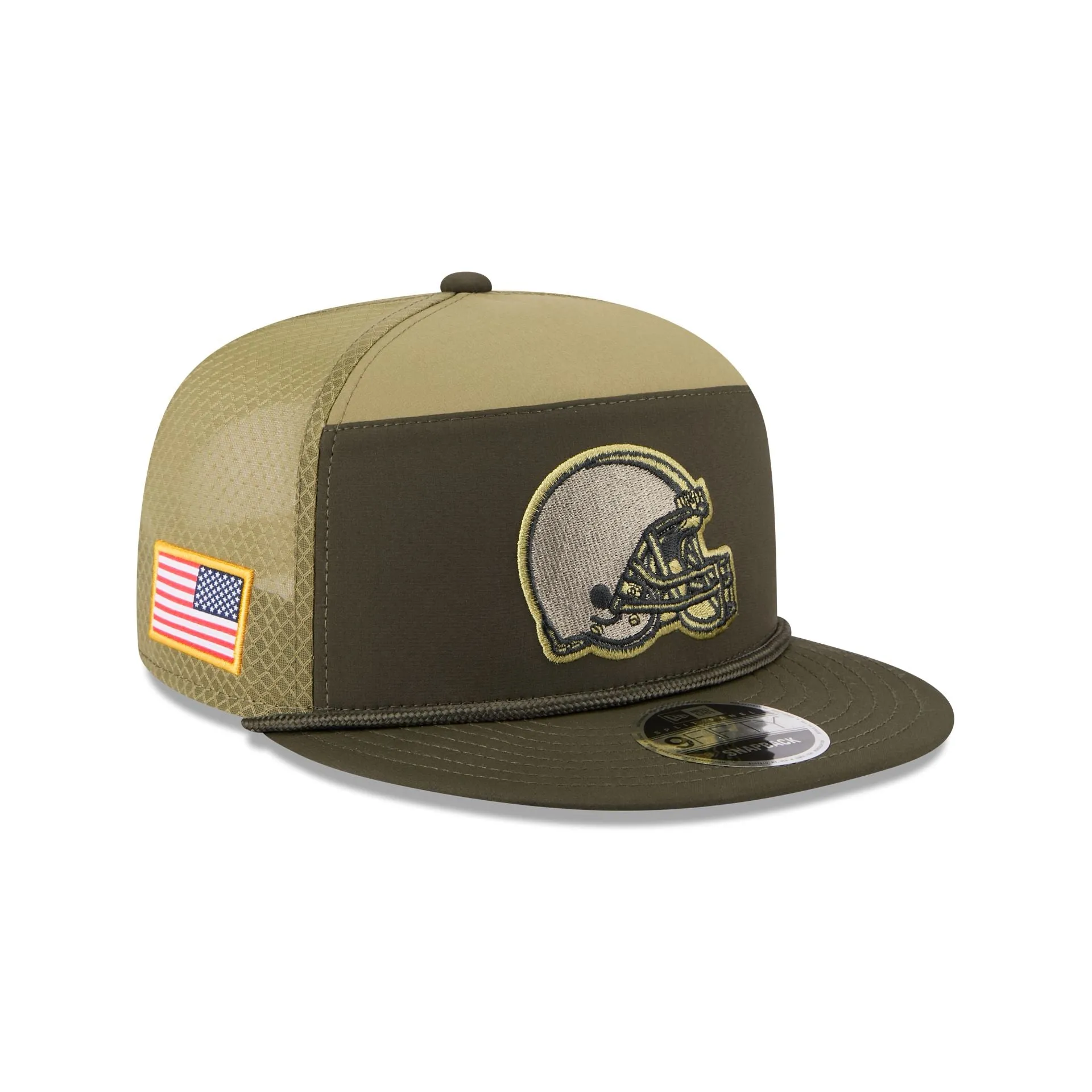 Cleveland Browns 2025 Salute to Service Split Panel 9FIFTY Trucker Hat sold by New Era