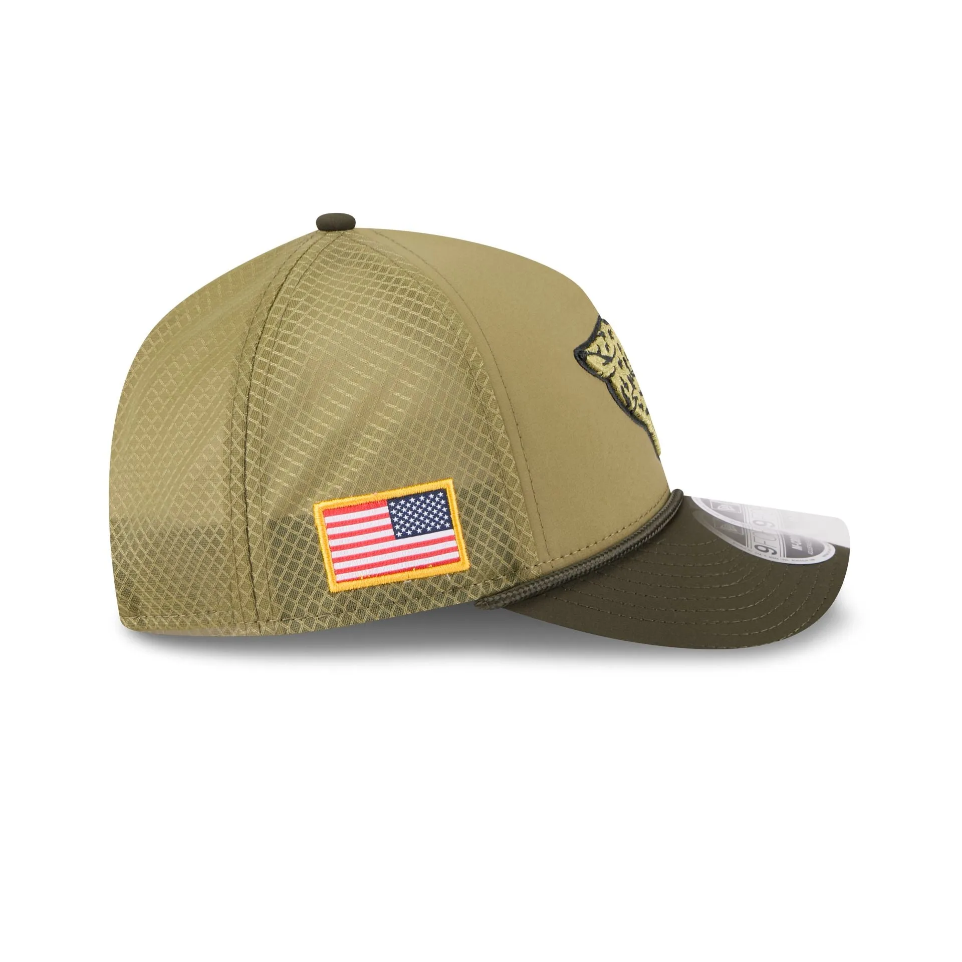 Jacksonville Jaguars 2025 Salute to Service 9FORTY M-Crown A-Frame Trucker Hat sold by New Era product image thumbnail 4