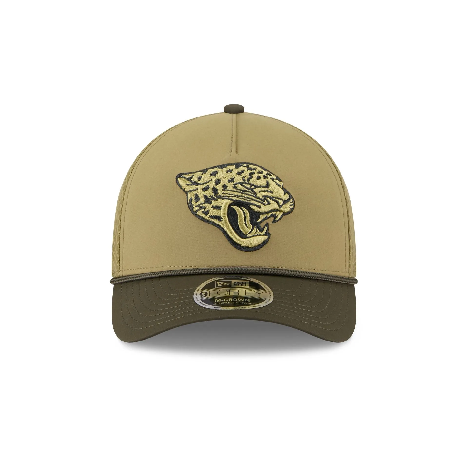 Jacksonville Jaguars 2025 Salute to Service 9FORTY M-Crown A-Frame Trucker Hat sold by New Era product image thumbnail 2