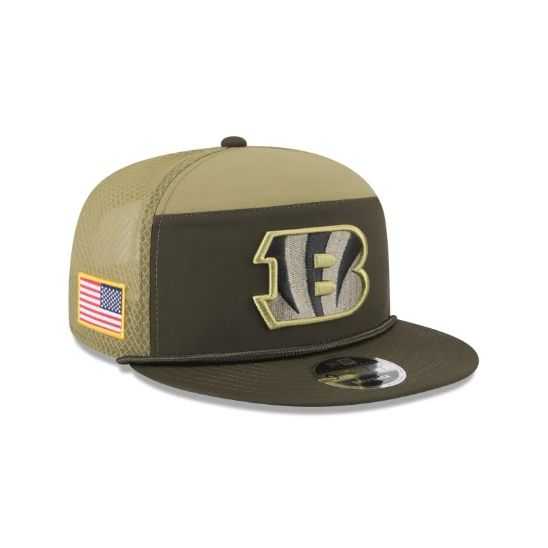 Cincinnati Bengals 2025 Salute to Service Split Panel 9FIFTY Trucker Hat sold by New Era