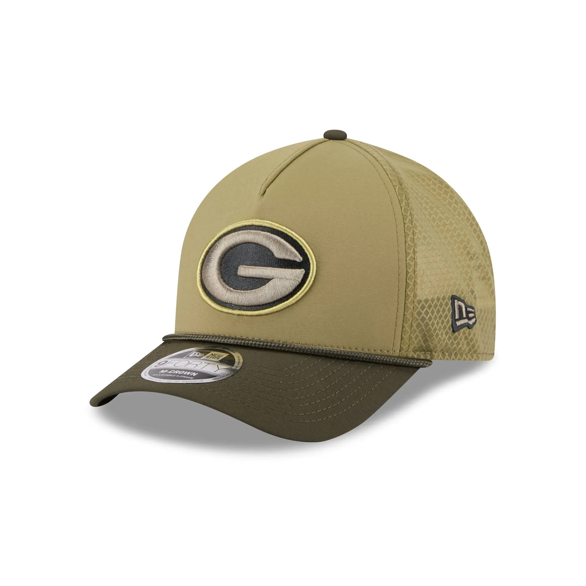 Green Bay Packers 2025 Salute to Service 9FORTY M-Crown A-Frame Trucker Hat sold by New Era product image thumbnail 3