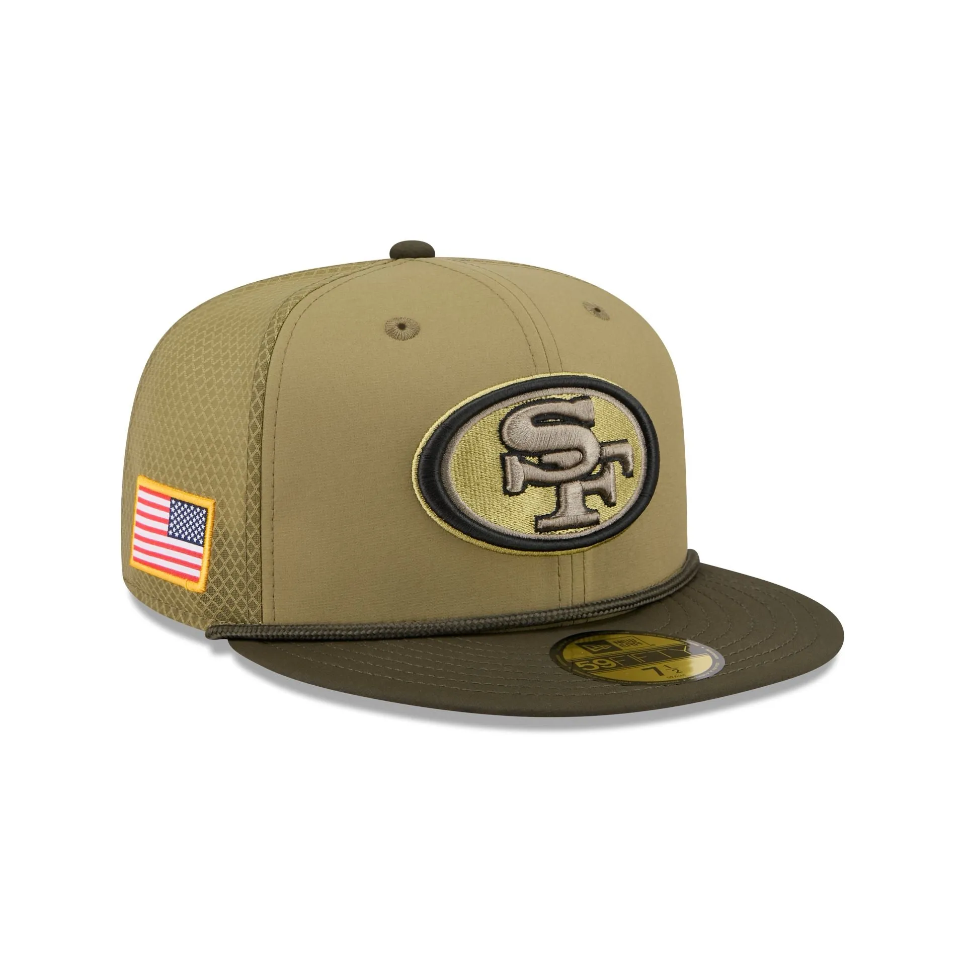 San Francisco 49ers 2025 Salute to Service 59FIFTY Fitted Hat sold by New Era