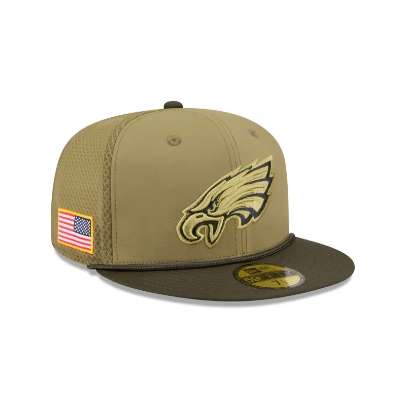 Philadelphia Eagles 2025 Salute to Service 59FIFTY Fitted Hat sold by New Era