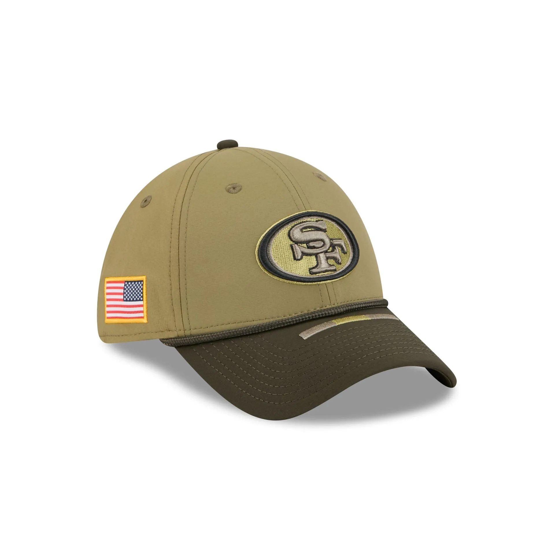 San Francisco 49ers 2025 Salute to Service 39THIRTY Stretch Fit Hat sold by New Era